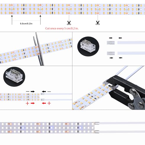 16.4FT LED Plant Grow Light, 2100LEDs Full Spectrum Grow Lamp with High PPFD, 24V 120W Cuttable Plants Growing Light Strip Flexible Self Adhesive for Seedlings Veg Flower - size: 16.4FT