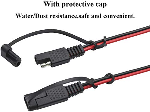 Cigarette Lighter to SAE Battery Charging Cable,16AWG 12V 2 Pin SAE to Cigarette Lighter Female Plug Quick Release Disconnect Connector Plug Adapter Extension Charging Cable(2.4m/7.8ft-F) - color: 2.4m-Female