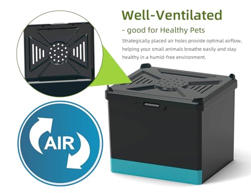 Cricket Keeper - Multi Purpose Insect Habitat for Crickets, Dubia Cockroaches, breadworms, and Silkworms, with Ventilation and Breathability (No Assembly Needed) (Black) - color: black