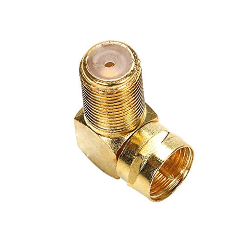 F Type Right Angle 90 Degree Male to Female Cable Connector Coax Adapter Pack of 5