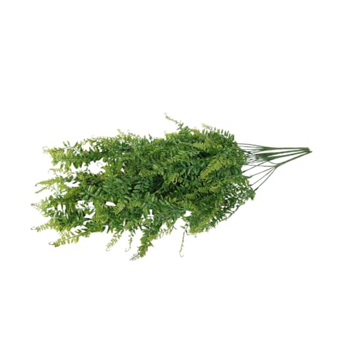 Jilukibo 4 Pack Reptile Hanging Fake Vines, Artificial Boston Fern Terrarium Plants with Suction Cup, Safe Naturalistic Tank Habitat Decor for Bearded Dragon Lizard Snake Gecko Chameleon Hermit Crab