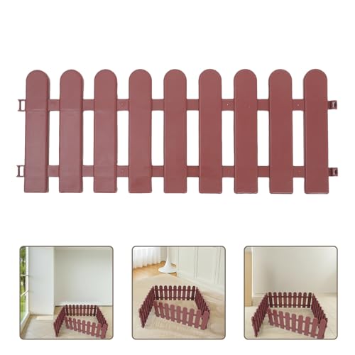 ORFOFE 4pcs Tortoise Enclosure Outdoor Pet Fence Mini Garden Fence 50x20cm Brown Decorative Animal Barrier for Lawn Yard Turtles Reptile Playpen
