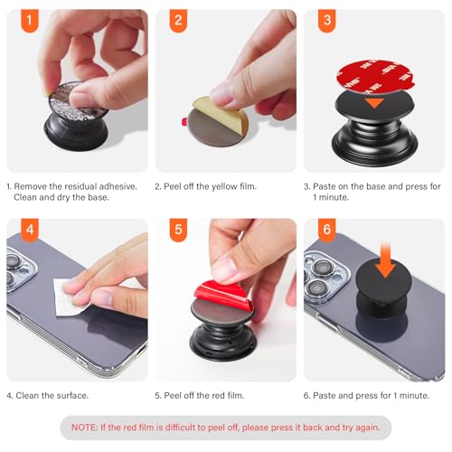 APPS2Car 3M VHB Adhesive Kit, 2 Dash Disks + 6 Grip Pads for Phone Mount - size: 2 Pack Large Round & 6 Pack Small Round