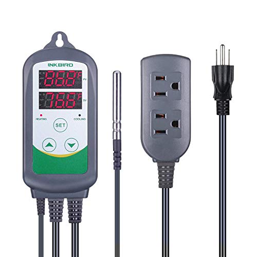 Inkbird Humidity Controller and Temperature Controller for Plant Grow Tent Greenhouse, for Humidifier and Dehumidifier, Heating and Cooling