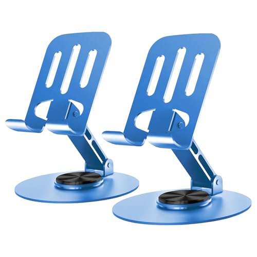 Universal Metal Cell Phone Stand, Blue&Blue - color: Blue&Blue