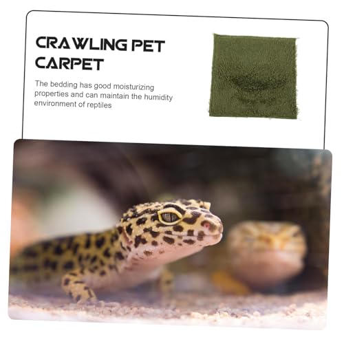 Reptile Carpet Mat for Tortoises and Snakes Washable Terrarium Liner Moisture Retaining Faux Grass Bedding for Reptile Habitats and Enclosures - size: 20.00X20.00X0.50CM