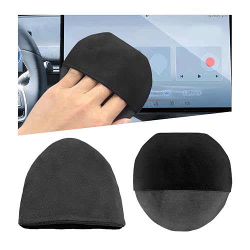Ohleats 2PCS Car Screen Cleaner, Microfiber Cleaning Pad, Triangle+Round - color: Triangle+round