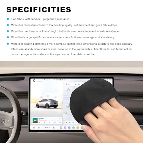 Ohleats Car Screen Cleaner, Microfiber Cleaning Pad - color: Round,1Pcs