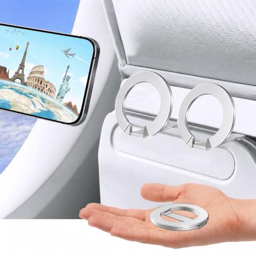Mini Airplane 2-Pack Magnetic Phone Mount for MagSafe, Travel Mount, Silver - color: Silver, size: 2 Pack