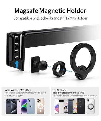 Car Phone Holder for Mazda CX-5 2017-2020 Accessories 7"Screen Magsafe Clip - size: for 2017-2020 Mazda CX-5 (7-Inch screen only)