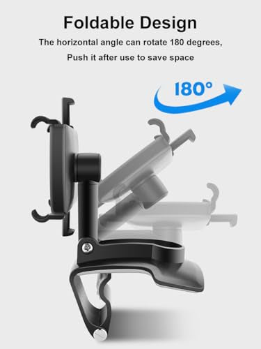 Car Phone Holder with Dashboard Phone Mount, Vertical & Horizontal Dashboard Mount for Clear Navigation, Universal Hands-Free Smartphone Stand for Commute Driving