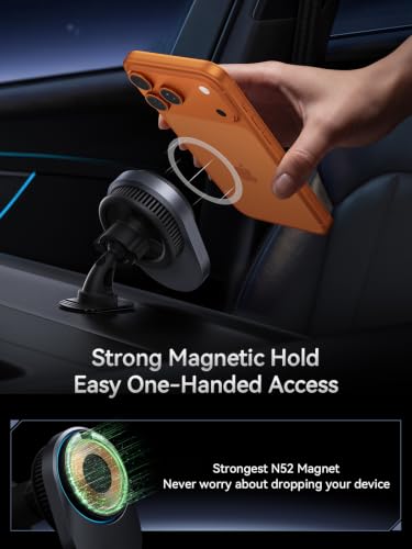 THREEKEY Magnetic Car Mount Charger Lite Qi2 25W Charging with TEC Cooling - color: Black