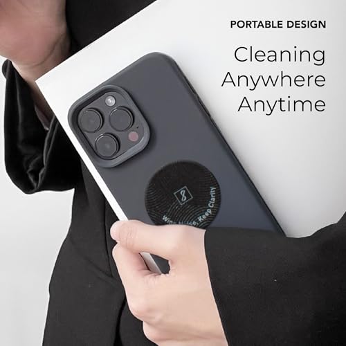 SleekStrip Portable Cleaning Sticker Pad Reusable Screen Cleaner Wipes Lens Cleaner Wipes for Phone iPad Car Touch Screen Display MacBook Computer Laptop Camera Lens Electronic TV Monitor - 2PK (8PCS) - color: Ripples (Pack of 2)