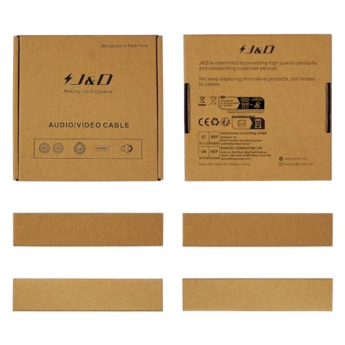 J&D 2 RCA Extension Cable, RCA Male to Female Stereo Cable, 6 ft - size: 6 Feet