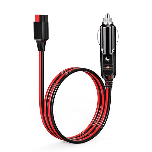 ELFCULB 45A Connector to Cigarette Lighter Plug Cable 12AWG 2FT - color: 12AWGAnderson to Male Cigarette Lighter