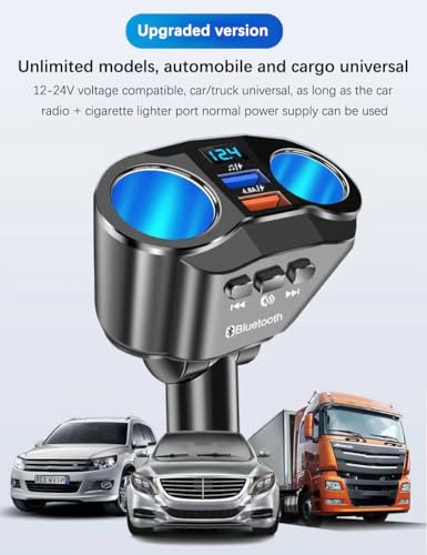 2-Socket Cigarette Lighter Adapter with Voltmeter