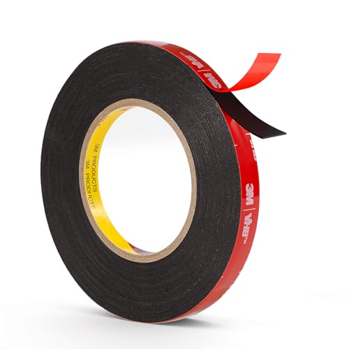 Double Sided Tape Heavy Duty 0.39" x 16.5 ft Mounting Tape VHB 5925 Black - color: Black, size: 0.39"×16.5ft
