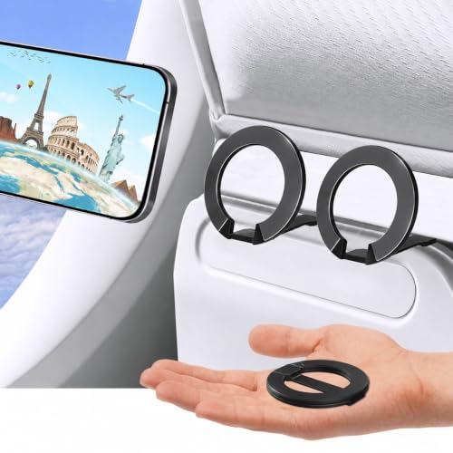 Mini 2-Pack Airplane Phone Holder, Must-Have Plane Phone Mount, Black - color: Black, size: 2 Pack