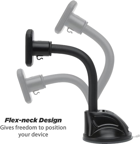 Scosche MAGWDM-2PXCES0 MagicMount Flex Neck Suction Cup Car Phone Mount for Dashboard/Windshield, 360° Adjustable Magnet Head Universal Cell Phone Holder for iPhone, Samsung & All Devices (Pack of 2) - size: 2 Pack, style: Flex Window / Dash Suction