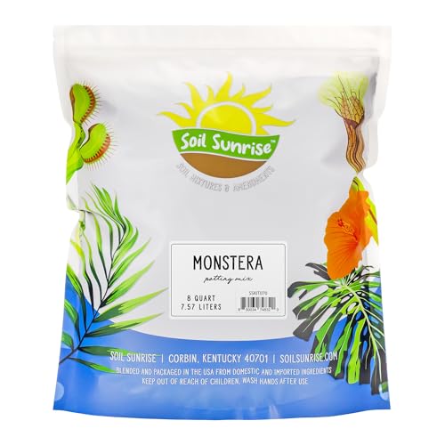 Soil Sunrise Monstera Houseplant Potting Soil Mix (8 Quarts) Custom Blend for Growing and Repotting - size: 8 Quarts