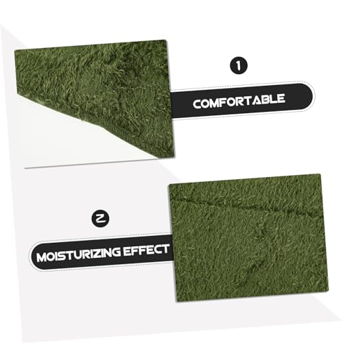 Reptile Carpet Mat for Tortoises and Snakes Washable Terrarium Liner Moisture Retaining Faux Grass Bedding for Reptile Habitats and Enclosures - size: 20.00X20.00X0.50CM