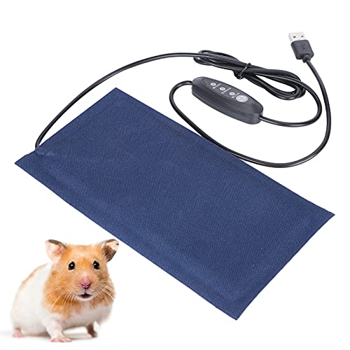 Heating Mat, USB Charging Adjustable Temperature Keep Warm Pad, Durable Plastic Waterproof for Lizard Snake(small)