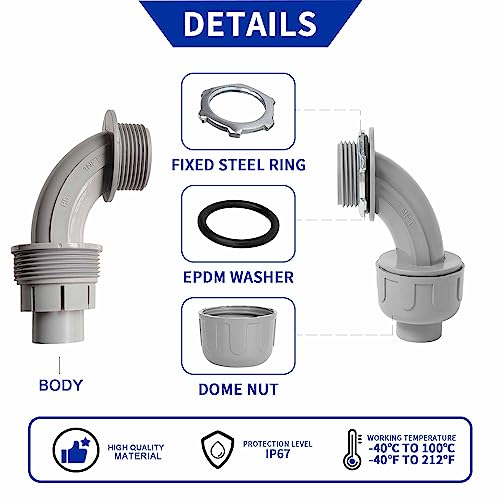 (1" Conduit Elbow 10 Pack) Yariwiz 1 inch Plastic Liquid Tight Conduit 90 Degree Elbow - style: 1" Elbow-10 Pack