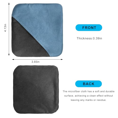 Ohleats Car Screen Cleaner, Microfiber Cleaning Pad - color: Blue&Gray,2Pcs