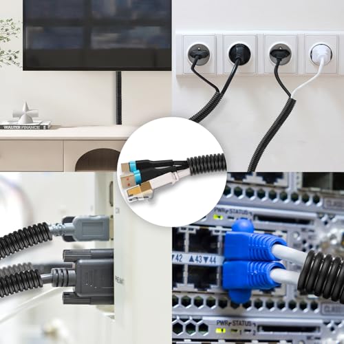 60 FT Wire Loom 3/8 Inch, Split Wire Loom Tubing Wire Conduit, Wire Protector Tubing – Black - color: 3/8" x 60ft-Black