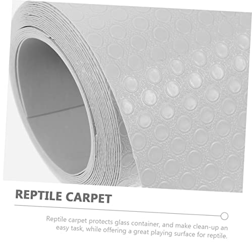 POPETPOP Crawling Carpet Reptile Accessories Snake Terrarium Mat for Bearded Dragon - color: White