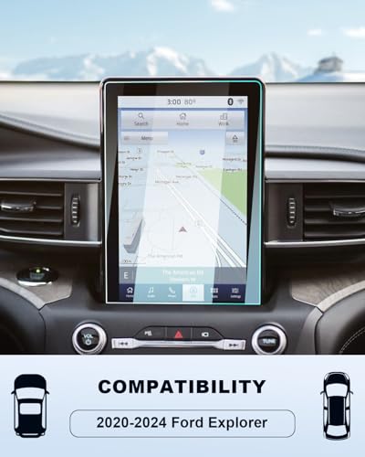 2020-2024 Explorer Screen Protector - For Ford Explorer (XLT/ST-Line/Limited/Timberline/ST/Platinum/King Ranch) 10.1 Inch Touchscreen, 2024 Explorer Accessories 9H Tempered Glass Anti-Fingerprints
