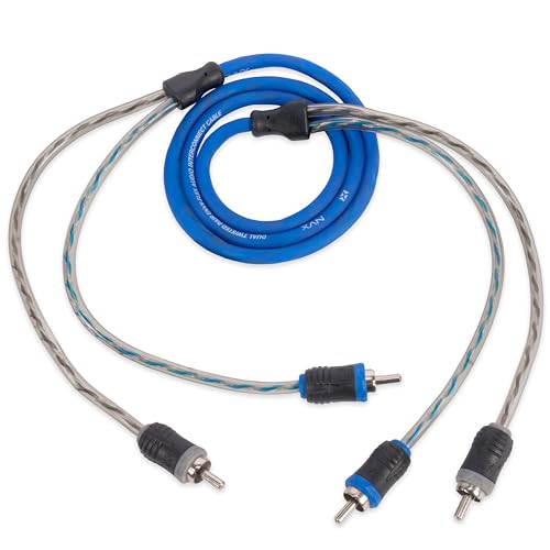 NVX 1 meter 2-Channel V-Series Car Audio RCA Interconnect Cable - 3.28 feet [XIV21] - size: 2 Channel-3 ft.