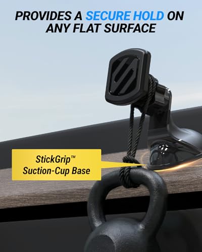 Scosche Extra Strength Suction Car Phone Mount, Magnetic Phone Holders for Your Car Windshield/Dashboard, Car Holder with 360° Rotation, Thick Metal Plate for iPhone and Android, Not MagSafe, 2-Pack - size: 2 Pack, style: Extra Strength - Window / Dash Su