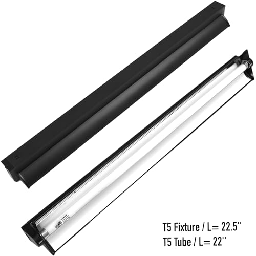 Upgraded T5 UVB Reptile Light, 10.0 UVB 24W German Made Fluorescent Lamp and Fixture Kit, for Desert-Dwelling Reptiles, Bearded Dragon UVB Lamp Bulb - size: 24W Reptile T5 UVB Light Kit
