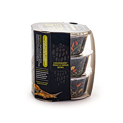 Fluker's Salad Singles All Natural Reptile Mix, Just Add Water, Each Pack Makes 2 oz of Food, for Bearded Dragons and Other Herbivores/Omnivores, 3,Pack 0.65 oz