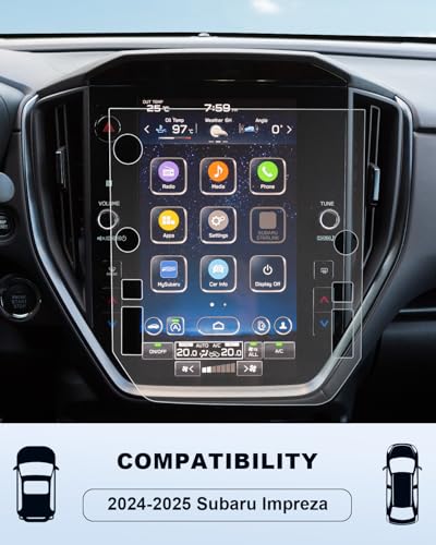 For 2025 2026 Subaru Crosstrek Anti-Glare Matte Screen Protector - 2024 2025 2026 Crosstrek Accessories (Premium/Sport/Limited/Wilderness) 9H Tempered Glass 11.6 Inch Navigation Touchscreen Reduce Fingerprints