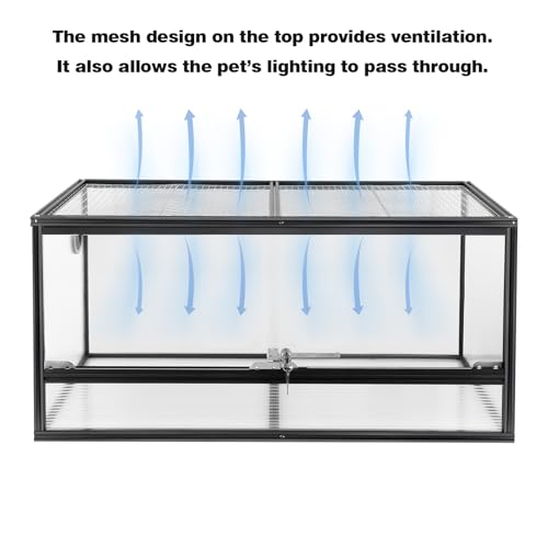 50 Gallon Bearded Dragon Tank, 36x18x18 Reptile Terrarium - size: 36x18x18" (50 Gallon)