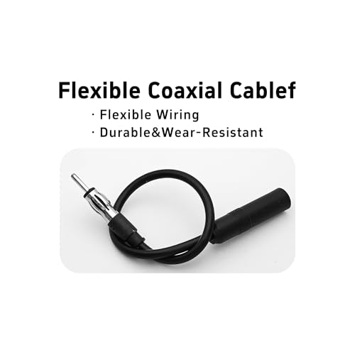 12.6 Inch Car Radio Antenna Extension Cable, Male to Female AM/FM Antenna Adapter for Vehicle Stereo, Head Unit, CD and Media Receivers - size: 1PC