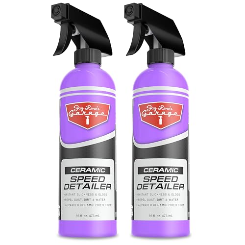 Jay Leno’s Garage Ceramic Speed Detailer Spray Quick Car Detailer for Cars Trucks Motorcycles and Watercraft Enhances Gloss Slickness Hydrophobic Protection Boosts Ceramic Coatings (16 OZ)