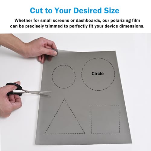 Polarized Film Sheets 3 PCS 7.8 x11.8inches/20x30cm Polarizer Linear Polarizing Filter Non-Adhesive for Educational Physics Photography Lighting