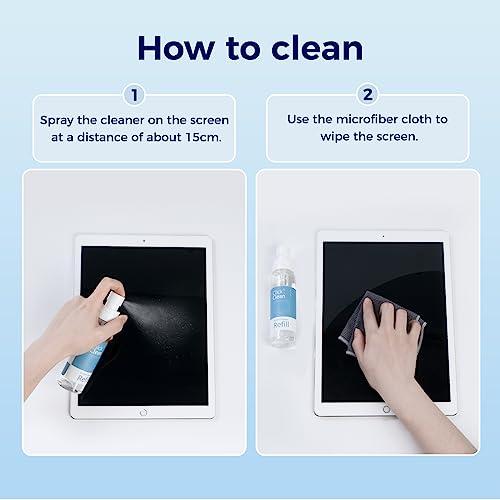 CLICK CLEAN Screen Cleaner Kit with 4 oz Refill, Cloth, Funnel & Sprayer - size: 1 Screen Cleaner Refill Kit