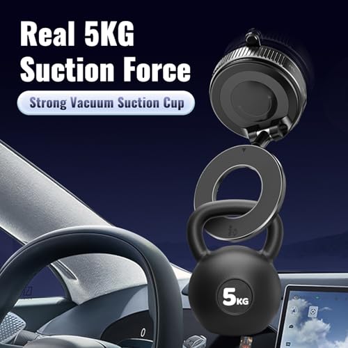 Minson’s BestShop Vacuum Magnetic Phone Holder for Smooth Surfaces, Black