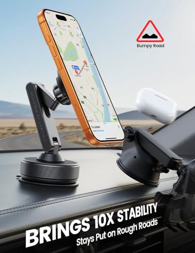 Lamicall Car Phone Holder Mount Ultra Nano Gel & 70+LBS Vacuum Suction Cup - color: Black