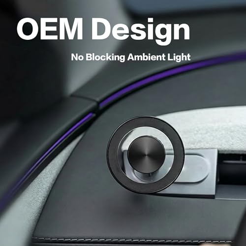 Magnetic Phone Mount, Only compatible with Tesla Model 3 Highland (2024-2026) & Model Y Juniper (2025-2026), Driver-Side Corner Vent, Tool-Free Install, Fixed Base, 360° Adjustable Head, Black