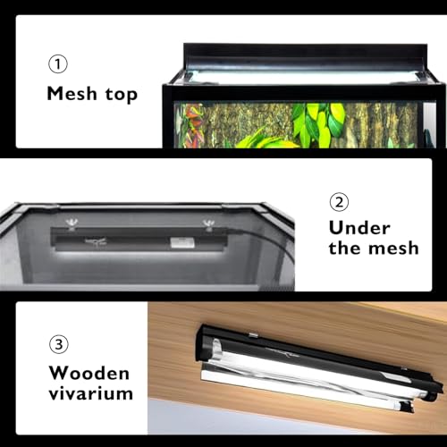 T5 HO UVB Lighting Kit, 8W Terrarium Hood with Detachable Curved Reflector, Desert 10.0 UVB T5 Lamp (8 Watts) - size: 8 Watts