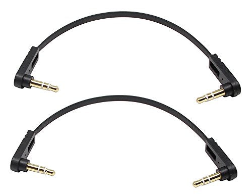 3.5mm Audio Cable, Right Angle Gold Plated 3.5mm Auxiliary Audio Stereo Male to Male Cable(0.5 Feet) - size: Compact