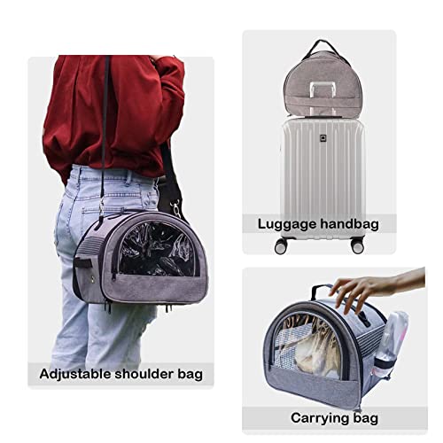 Rabbit Carrier, Small Pet Carriers for Guinea Pig Hamster Bird Bunny Bearded Dragon Kitty, Animal Bag with Stable Handle and Waterproof Pad, Easy Travel and Vet Visit-Small - size: Small