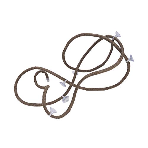 Artificial Reptile Climbing Branch | 9.84ft Bendable Rattan Vine for Lizards/Chameleons/Tree Frogs | Flexible Jungle Environment Decor with Suction Cups (S(283 X 180mm / 11.14 X 7.09in)) - size: S( 283 X 180mm / 11.14 X 7.09in)