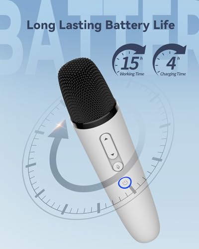 Tesla Karaoke Microphone for Tesla with Portable Case, Car Karaoke Microphone with USB A Receiver for Tesla Model Y/3/S/X, Wireless Singing Mic with 3.5mm Jack for Cars, Speakers, 2Mics