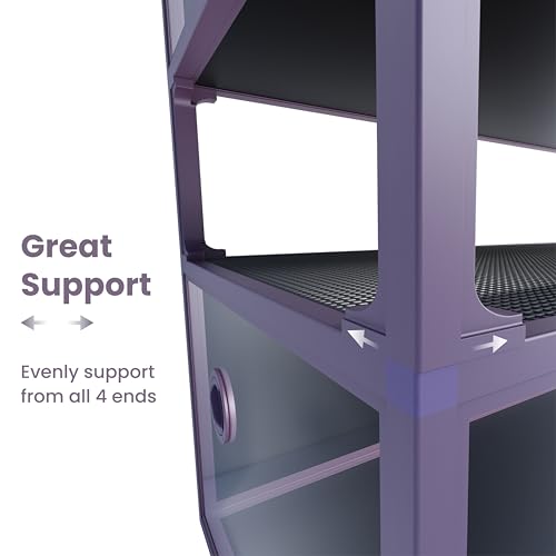 Phailozoo 85 Gallon Reptile Terrarium with 10" Reptile Tank Stackers, Front Opening Snake Tank for Easy Feeding, Reptile Tank with Leakproof Bottom & Top Screen Ventilation 48''x24''x18''